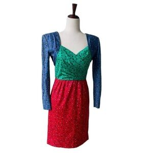 Diane Dickinson Vintage Colorful Pin Up Girl Dress